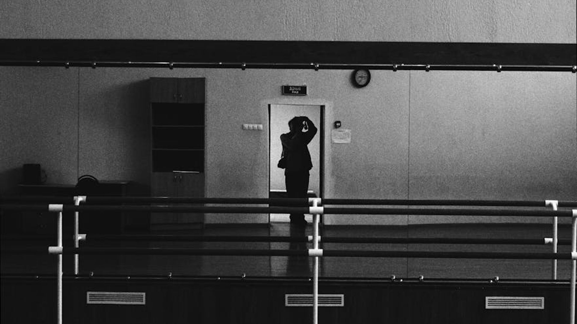 Serene and spacious hall for mindful practice.